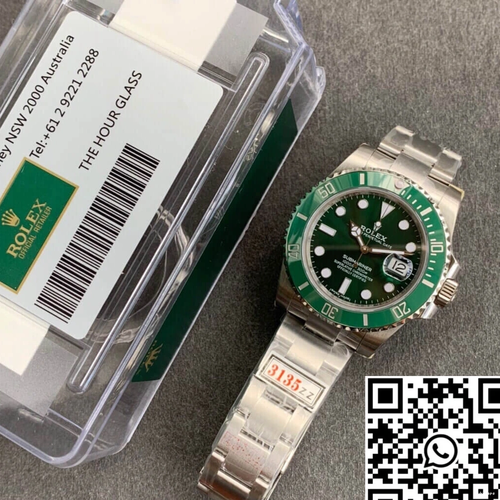 V2S Submariner ZZ Factory Green Dial 40MM Rolex 116610LV 0314